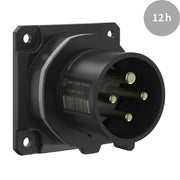 Walther Werke - CEE-Gerätestecker (IEC 60309) CEE NEO Anbaugerätestecker FW610412CC gerade 16A 4P 12h − 10 Stück