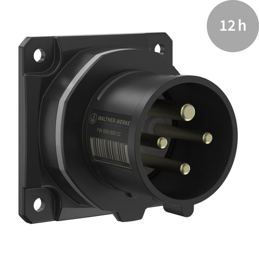 Walther Werke - CEE-Gerätestecker (IEC 60309) CEE NEO Anbaugerätestecker FW610412CC gerade 16A 4P 12h − 10 Stück