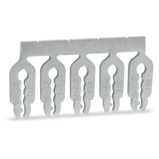 WAGO - Querverbinder/Brücker für Reihenklemme Brücker 5-fach 745-685 silberfarben − 50 Stück