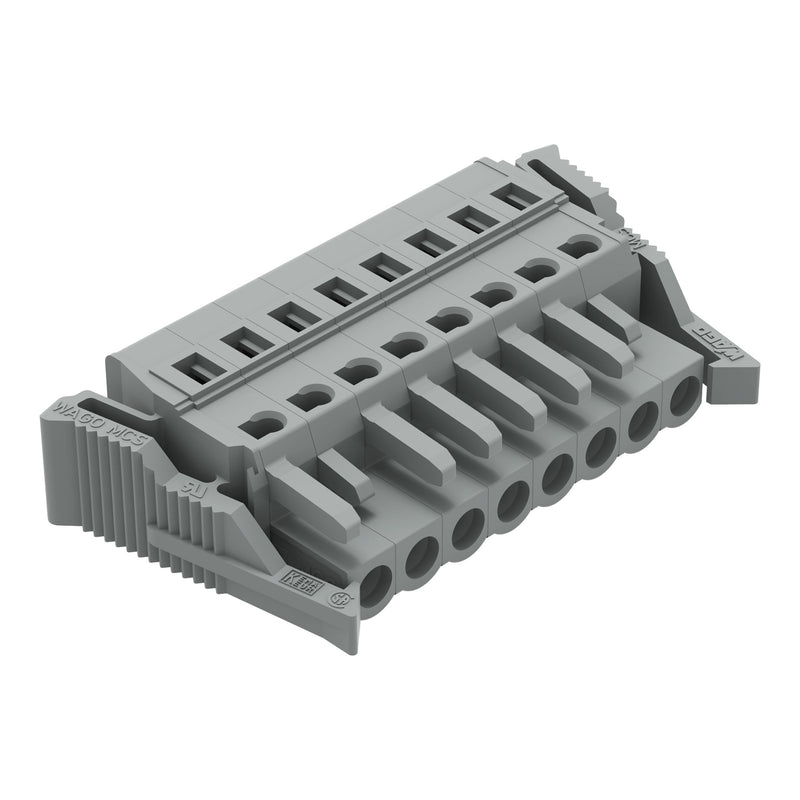 WAGO - Kabelsteckverbinder für Leiterplattensteckverbinder 1-Leiter-Federleiste 231-108/037-000 CAGECLAMP,2,5 mm²,gr − 25 Stück