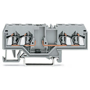 WAGO - Bauelement-Reihenklemme 4-Leiter-FV-Diodenklemme 280-655/281-410 mit Diode − 100 Stück