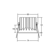 Brumberg Leuchten - Downlight/Strahler/Flutlicht LED-Einbauleuchte 12415173 350mA 3000K weiß