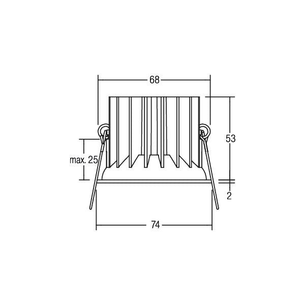 Brumberg Leuchten - Downlight/Strahler/Flutlicht LED-Einbauleuchte 12415173 350mA 3000K weiß