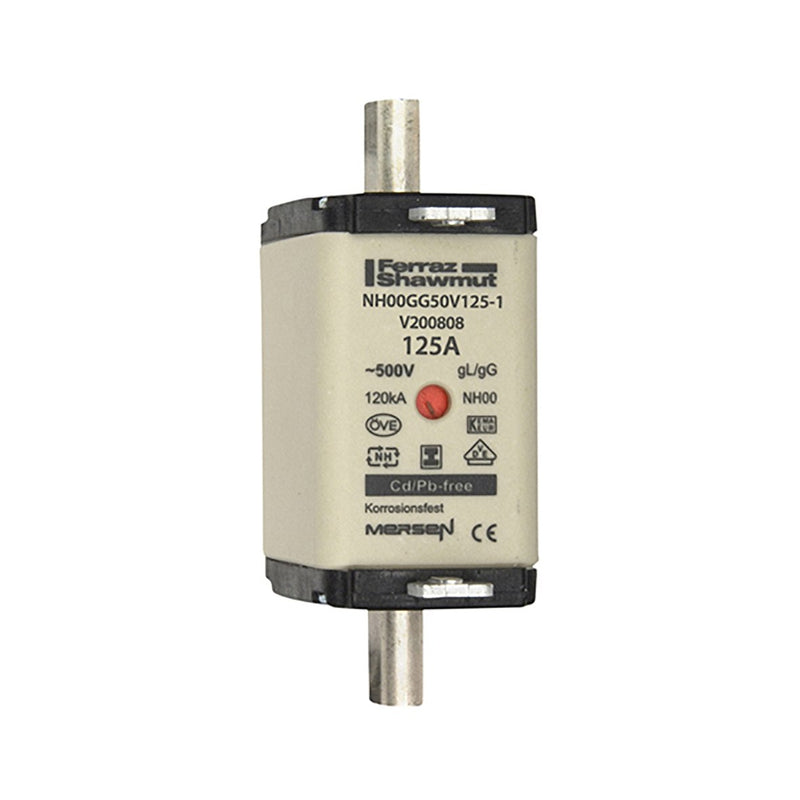 Mersen - Messersicherung NH-Sicherungseinsatz SG NH00GG50V125-1 Gr.00 gG 125A/500VKM