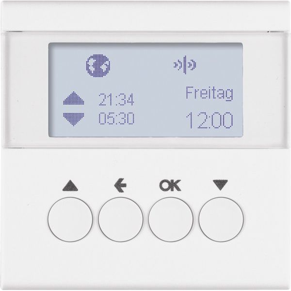 Berker - Bussystem-Zeitschaltuhr KNX-Funk Jalousieschaltuhr 85745188 polarweiß matt