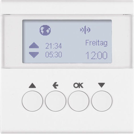 Berker - Bussystem-Zeitschaltuhr KNX-Funk Jalousieschaltuhr 85745188 polarweiß matt