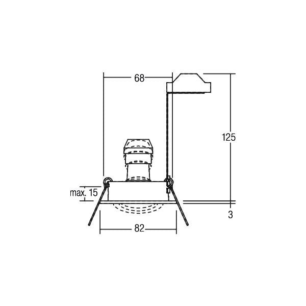 Brumberg Leuchten - Downlight/Strahler/Flutlicht Einbaustrahler GU10 36143780 schwarz