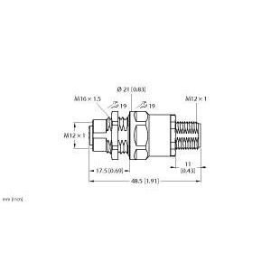 Turck - Zubehör/Ersatzteile für Niederspannungs-Schalttechnik Wanddurchführung AD-FK4PS-FS4PS