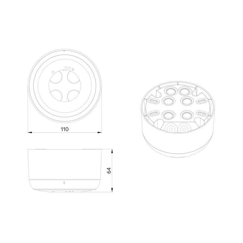 BEG Brück Electronic - Zubehör/Ersatzteile für Bewegungsmelder AP-Montageset IP54 93781 anthrazit