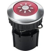 Grothe - Klingeldrücker Klingeltaster rund 14,6mm PROTACT 101 LED Knopf rot, Hülse alu