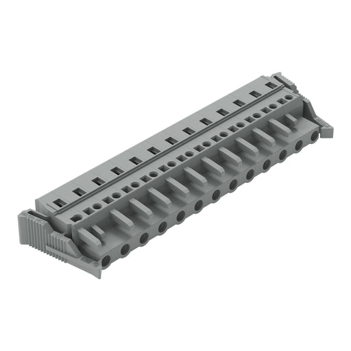 WAGO - Kabelsteckverbinder für Leiterplattensteckverbinder 1-Leiter-Federleiste 231-213/037-000 CAGECLAMP,2,5 mm²,gr − 10 Stück