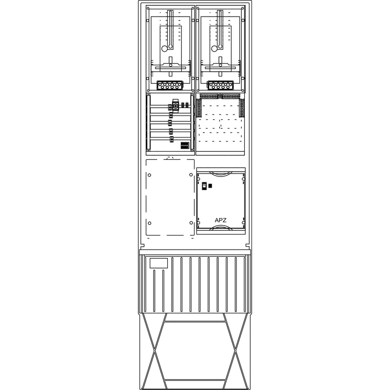 Elsta Mosdorfer - Zähler-Komplettschrank Zähleranschlusssäule ZS342A.N4.12V A340 N4 2Z 3.HZ APZ