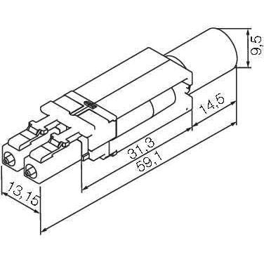 Weidmüller - LWL-Steckverbinder Steckereinsatz LWL LC IE-PI-2LC-SM Single Mode − 10 Stück