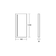 Brumberg Leuchten - Decken-/Wandleuchte LED-Kristallglasspiegel 58312003 3000K