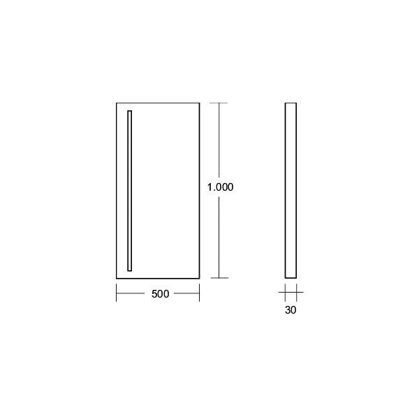 Brumberg Leuchten - Decken-/Wandleuchte LED-Kristallglasspiegel 58312003 3000K