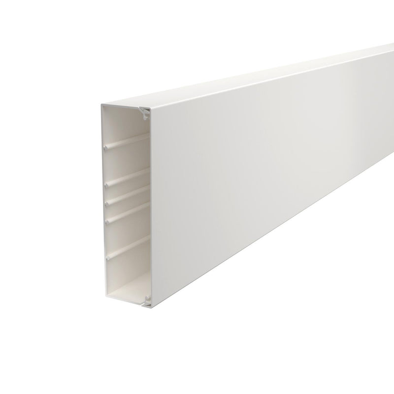 OBO Bettermann - Leitungsführungskanal Wand+Deckenkanal m.Obert. WDK60210RW 60x210mm,PVC − 2 Meter
