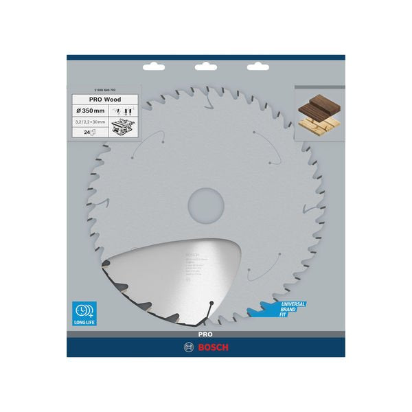 Bosch - Kreissägeblatt PRO Wood Kreissägeblatt, 2608640702 350 x 3,2 x 30 mm