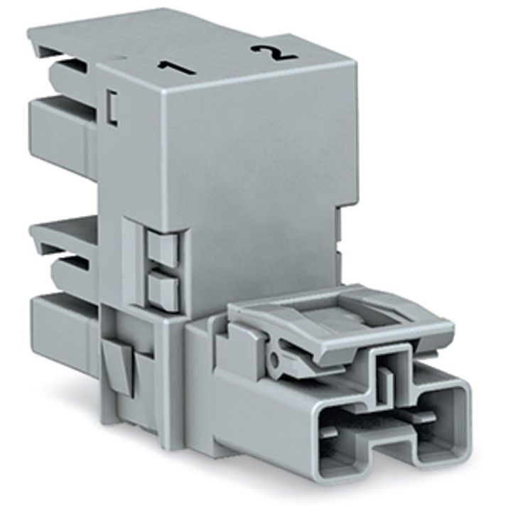 WAGO - Kompaktverteiler für steckbare Gebäudeinstallation h-Verteiler 2-polig 770-1751 Kod. B,grau − 50 Stück