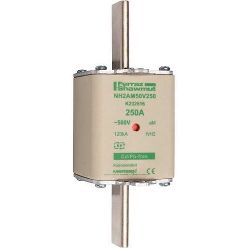 Mersen - Messersicherung Sicherungseinsatz NH aM NH2AM50V250 Gr.2 250A sfü KM − 3 Stück