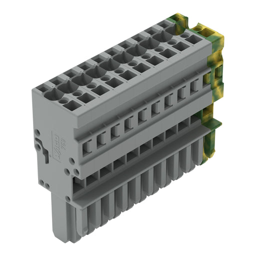 WAGO - Ein- und mehrpolige Klemmenleiste 1-Leiter-Federleiste 769-111/000-036 4mm²,gn-ge/gr − 20 Stück