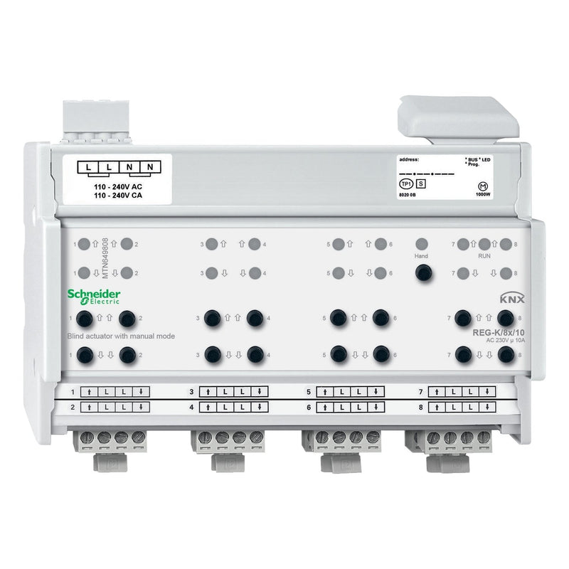 Schneider Electric - Bussystem-Jalousieaktor Jalousieaktor MTN649808 REG-K/8x/10