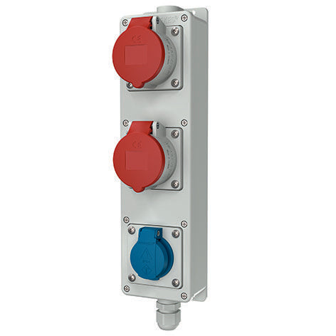 Mennekes - CEE-Steckdosen-Kombination (IEC 60309) Steckdosenleiste TL 96703 2xCEE16A5P,Schuko