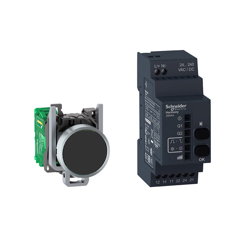 Schneider Electric - Drucktaster, Komplettgerät Drucktaster-Set AC/DC XB4RFA02 Prog.-Receiver