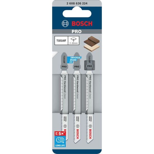 Bosch - Stichsägeblatt PRO Hardwood clean T101AIF 2608636224 Stichsägeblatt 100