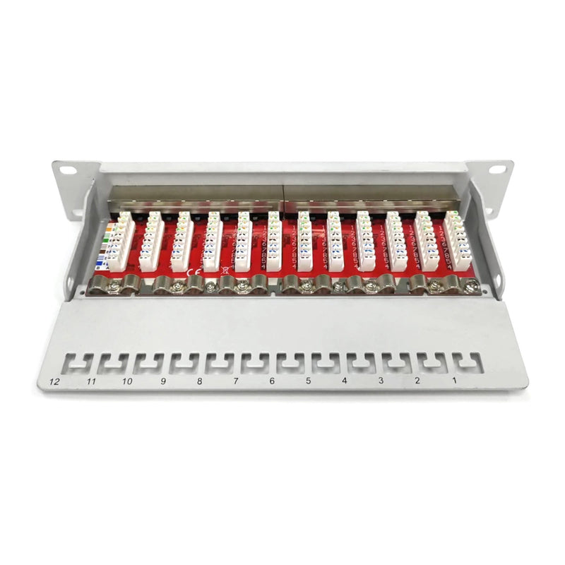 DIGITUS - Patchpanel Kupfer Patchpanel DN-91612S-EA-G 10 Zoll 12x Cat6A
