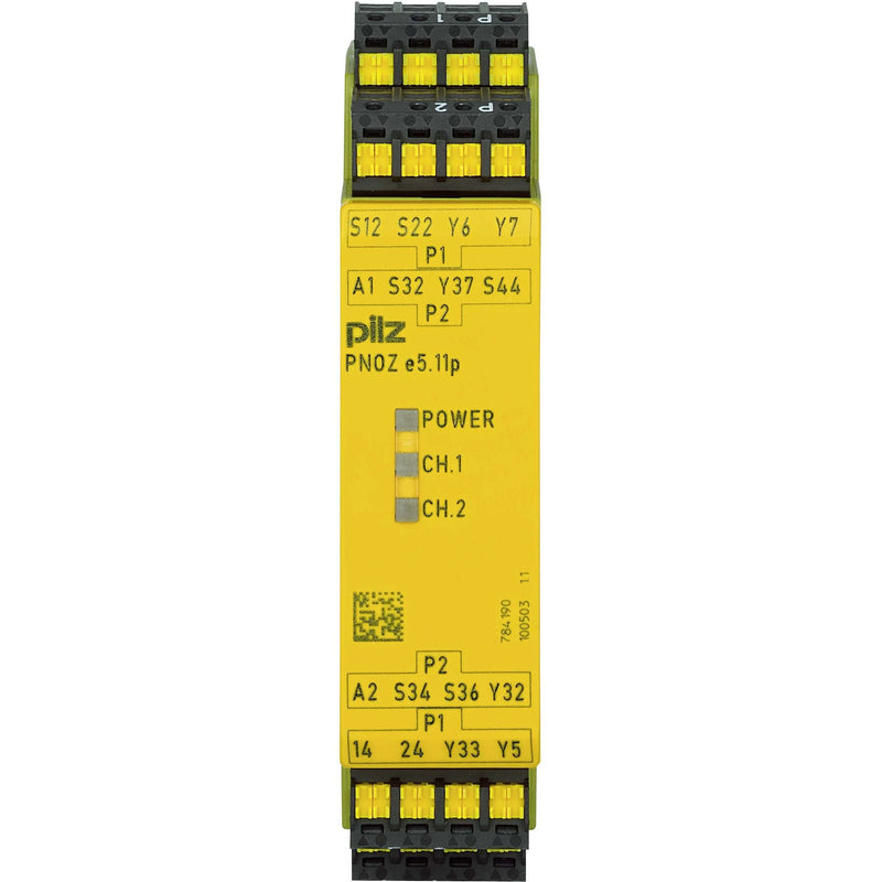 Pilz - Gerät zur Überwachung von sicherheitsgerichteten Stromkreisen Kombigerät Not-Aus+Schutzt PNOZ e5.11p C#784190 24VDC 2so
