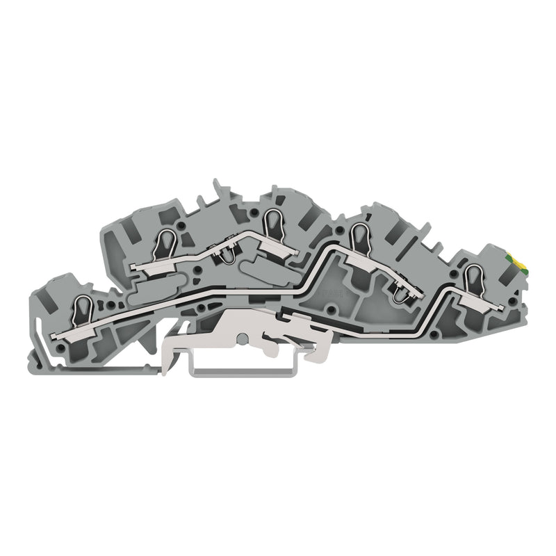 WAGO - Installations-Etagenklemme 2005-7645 L/L/PE 4/6qmm grau
