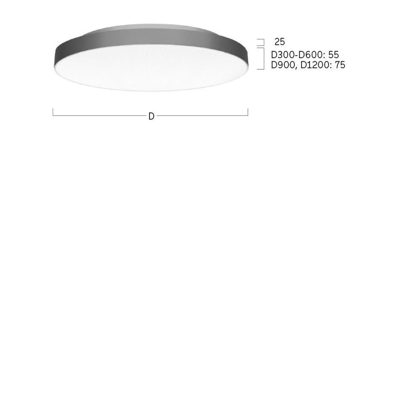 Lightnet - Decken-/Wandleuchte LED-Anbauleuchte BX1ASL-840M-D300 4000K, silber
