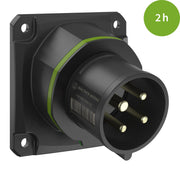 Walther Werke - CEE-Gerätestecker (IEC 60309) CEE NEO Anbaugerätestecker FW713402CC schräg 16A 4P 2h − 5 Stück