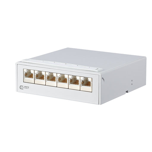 Metz Connect - Patchpanel Kupfer AP-Verteiler 6Port 130862-11-E 6xRJ45, lgr, Cat.6