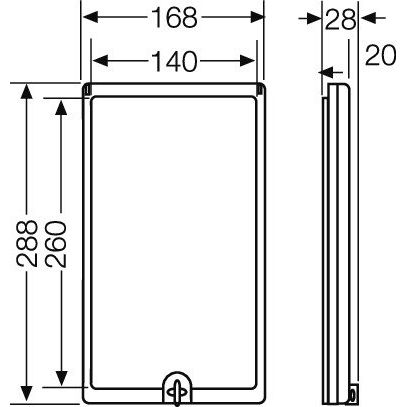 Hensel - Fenster (Schaltschrank) Scharnierfenster Mi SF