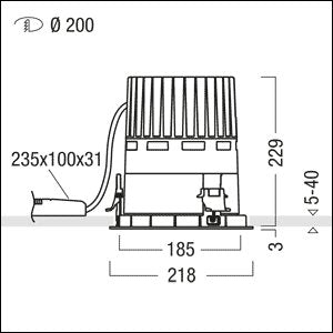 Zumtobel Group - Downlight/Strahler/Flutlicht LED - Downlight PANOS INF #60816727 3000K