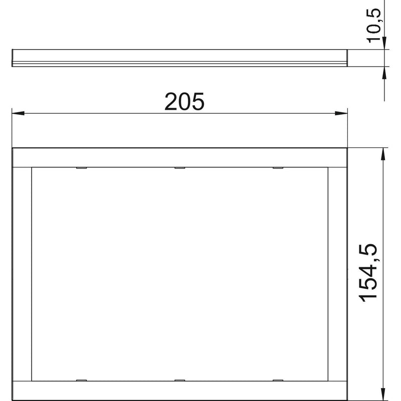 OBO Bettermann - Deckel für Dose/Gehäuse für Montage in der Wand/Decke UP-Blendenrahmen WG-UBR3 RW 3-fach, PC, RAL 9010