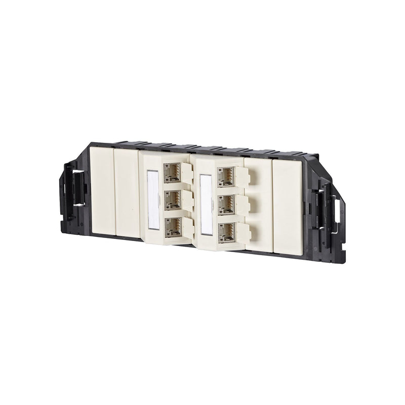 Metz Connect - Kommunikationsanschlussdose Kupfer Unterflurdose C6Amodul 130B11S60301-E 6Port 180 GB3,pws