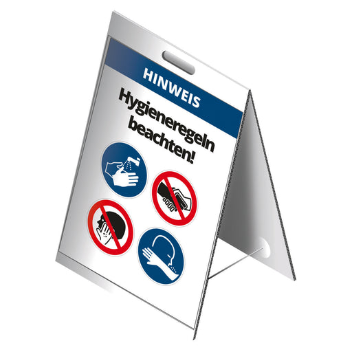 Cimco Werkzeuge - Warn-/Hinweisschild Dachaufsteller 182802 Hygieneregeln