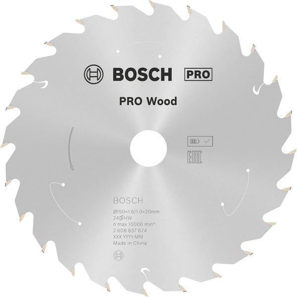 Bosch - Kreissägeblatt PRO Wood cordless 2608837674 Kreissägeblatt 150 x