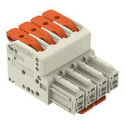 WAGO GmbH & Co. KG - Ein- und mehrpolige Klemmenleiste 1-Leiter-Federleiste 831-1104/322-000 Push-inCAGECLAMP,lgr − 12 Stück