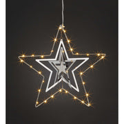 Hellum - Festbeleuchtung LED-3D Metall-Stern 522990 Durchm.30cm LED ww