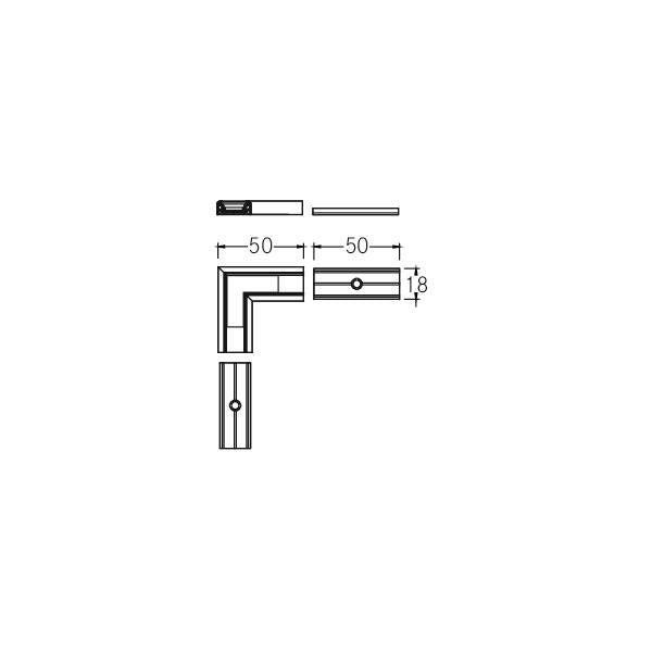 Brumberg Leuchten - Mechanisches Zubehör/Ersatzteile für Leuchten L-Verbinder 53051070 weiss