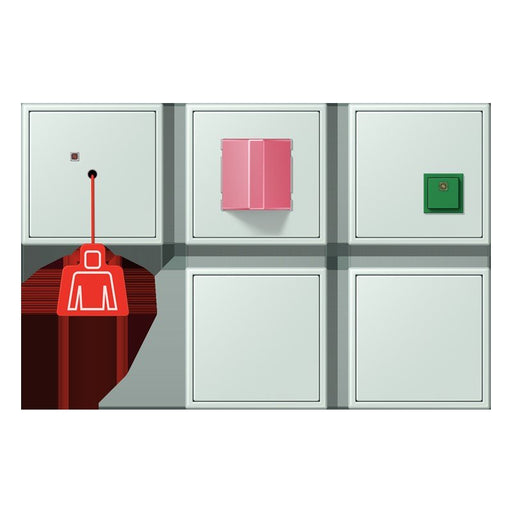 Jung - Behindertenelement für Installationsschalterprogramme Notrufset mit USV NRS LC 0834-2 215