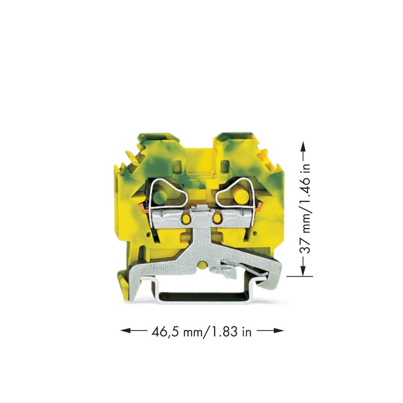 WAGO - Schutzleiter-Reihenklemme Schutzleiterklemme 282-107 0,2-6mmq gn/gelb