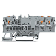 WAGO GmbH & Co. KG - Durchgangs-Reihenklemme 3-Leiter-Durchgangsklemme 2202-1702 Drücker,2,5 mm²,or − 50 Stück