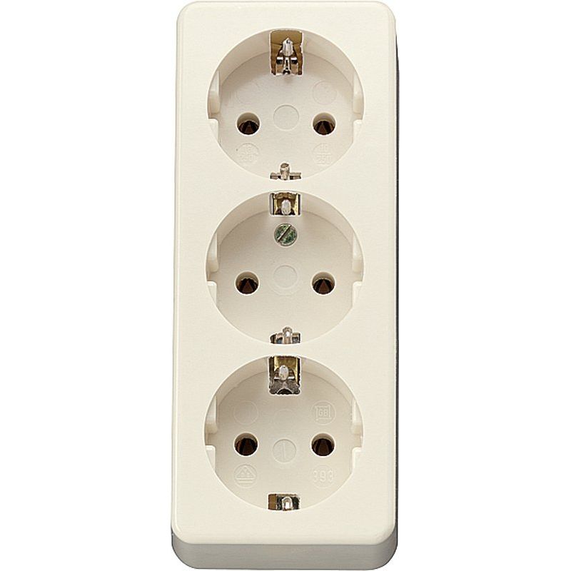 Jung - Mehrfachsteckdose Tischsteckdose 3-fach 10 S 23 LA 16A 250V o.Zugentla
