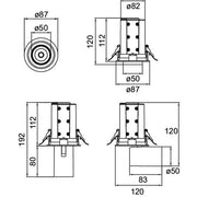Brumberg Leuchten - Downlight/Strahler/Flutlicht LED-Einbaurichtstrahler 88734185DA 3500K