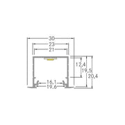 Brumberg Leuchten - Mechanisches Zubehör/Ersatzteile für Leuchten LED-Alu-Profil 2000mm 53654080 schwarz