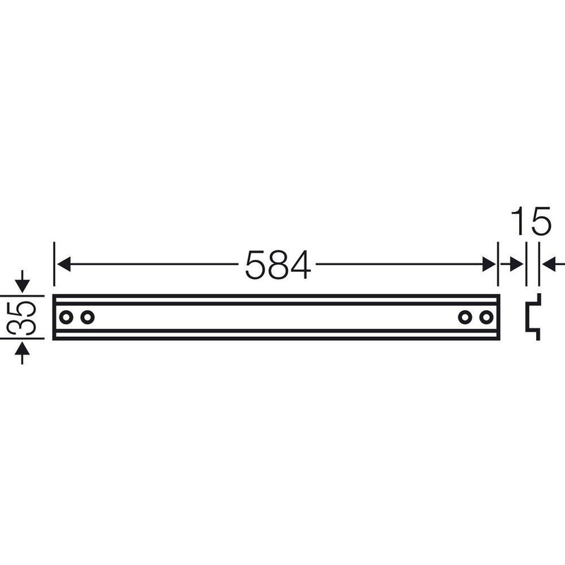 Hensel - Tragschiene Mi TS 60 584mmlang Hutpr.35mm